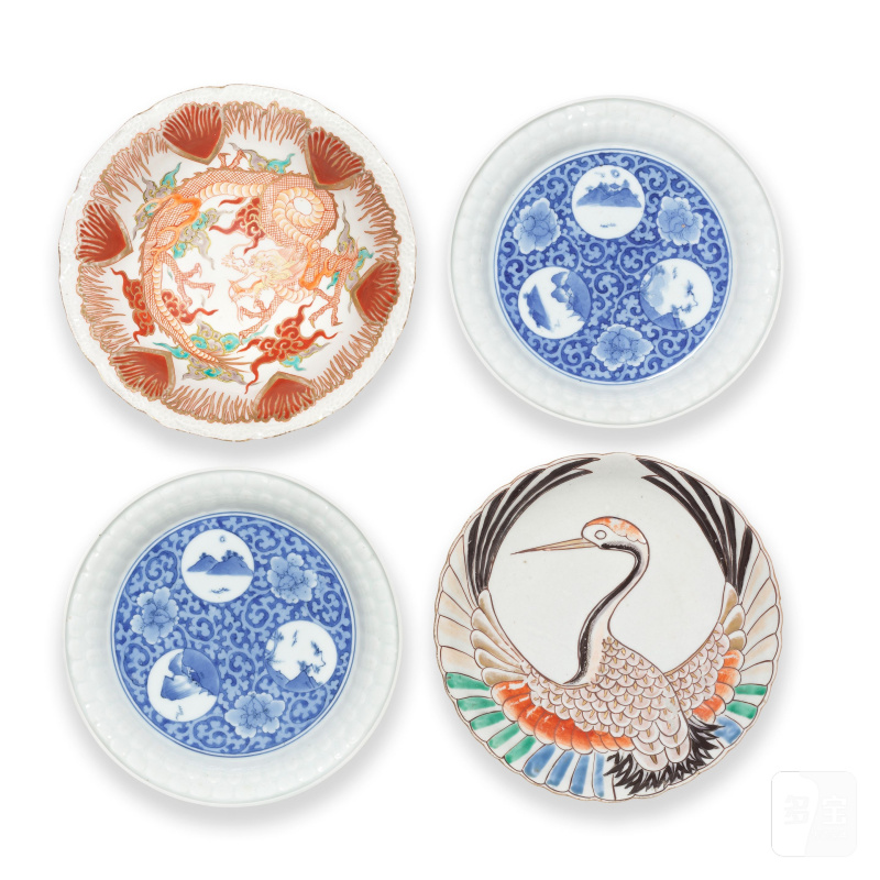 江戶/明治時代 十七至十九世紀 有田燒及伊萬里盤及盌一組 | A GROUP OF ARITA AND IMARI WARES - 图3